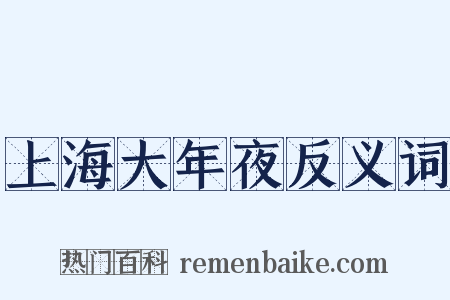 上海大年夜反义词是什么意思的图片